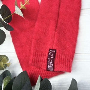 Cashmere Fingerless Gloves - Punch